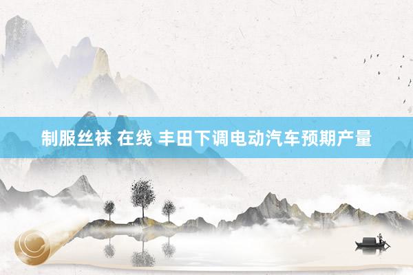 制服丝袜 在线 丰田下调电动汽车预期产量