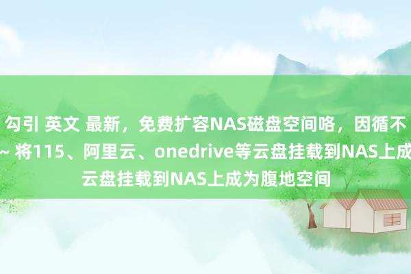 勾引 英文 最新，免费扩容NAS磁盘空间咯，因循不雅影、同步~ 将115、阿里云、onedrive等云盘挂载到NAS上成为腹地空间