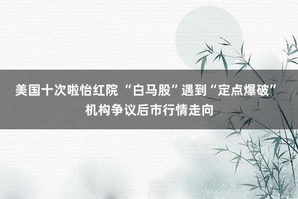 美国十次啦怡红院 “白马股”遇到“定点爆破” 机构争议后市行情走向