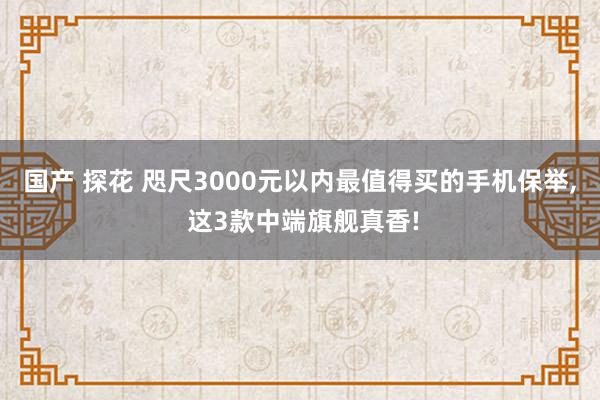 国产 探花 咫尺3000元以内最值得买的手机保举， 这3款中端旗舰真香!
