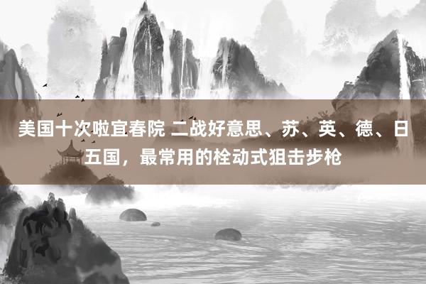 美国十次啦宜春院 二战好意思、苏、英、德、日五国，最常用的栓动式狙击步枪