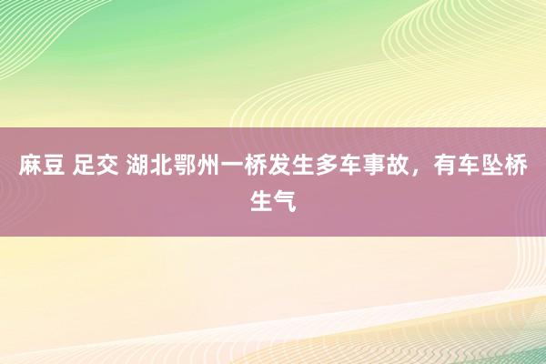 麻豆 足交 湖北鄂州一桥发生多车事故，有车坠桥生气