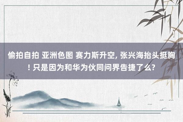 偷拍自拍 亚洲色图 赛力斯升空， 张兴海抬头挺胸! 只是因为和华为伙同问界告捷了么?