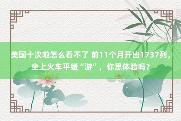 美国十次啦怎么看不了 前11个月开出1737列，坐上火车平缓“游”，你思体验吗？