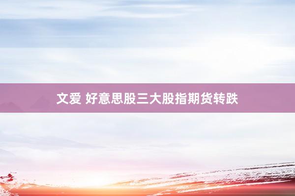 文爱 好意思股三大股指期货转跌
