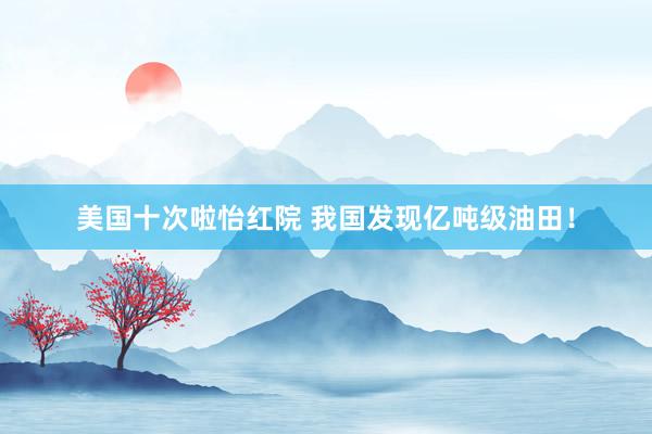 美国十次啦怡红院 我国发现亿吨级油田！