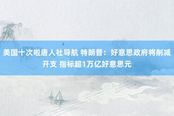 美国十次啦唐人社导航 特朗普：好意思政府将削减开支 指标超1万亿好意思元