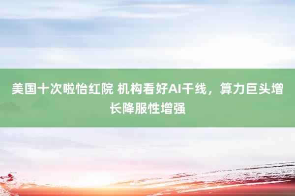 美国十次啦怡红院 机构看好AI干线，算力巨头增长降服性增强