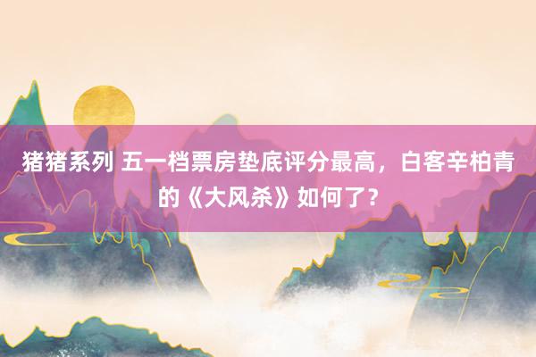 猪猪系列 五一档票房垫底评分最高，白客辛柏青的《大风杀》如何了？
